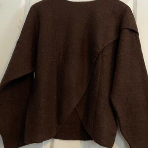 Stylish Saodimallsu Dark Brown Women's Sweater size small fits medium well.